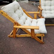 Paire de fauteuils pliants à 3 positions variables modèle Kontiki par Gillis Lundgren