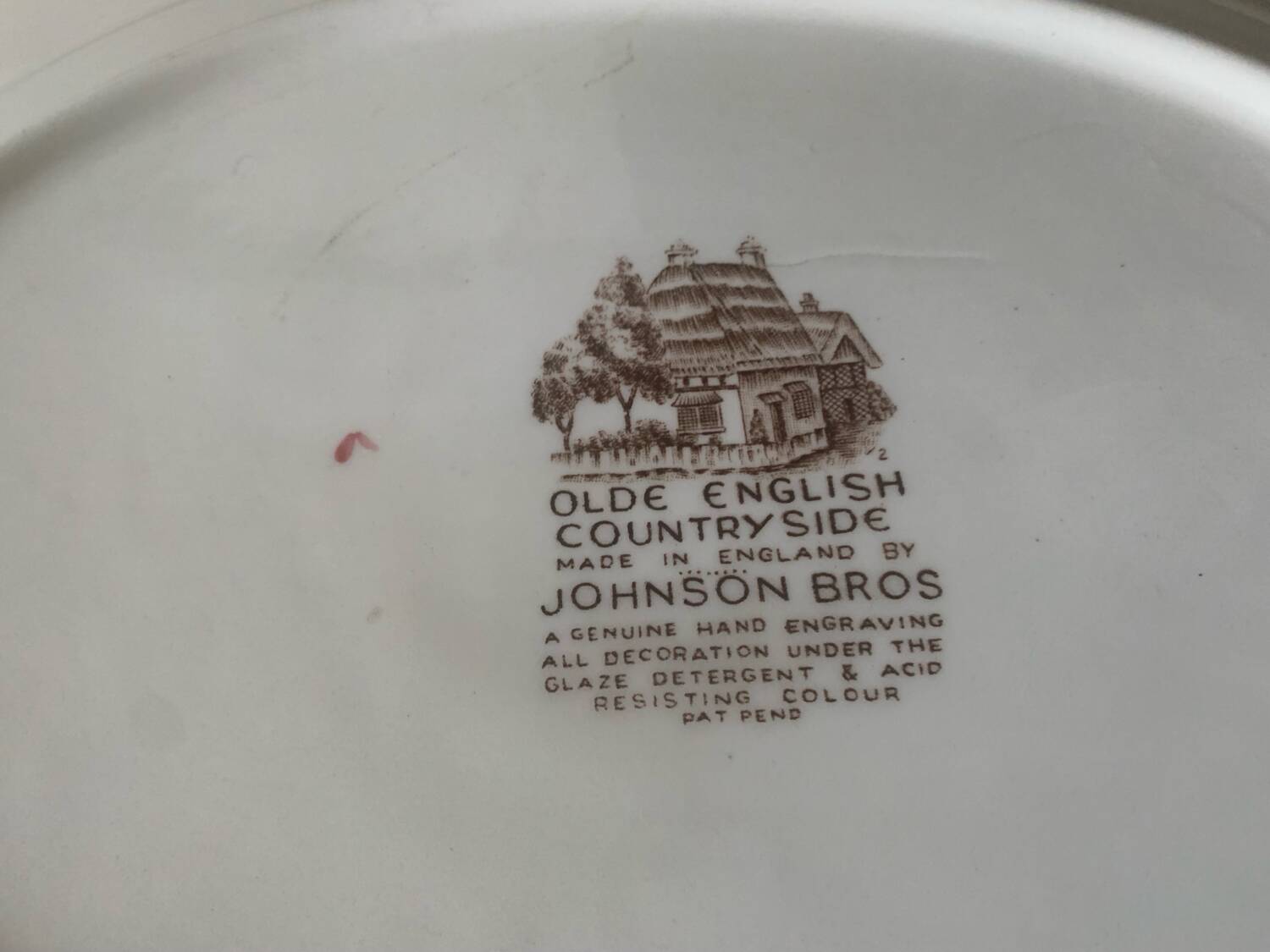 Large English ceramic dish