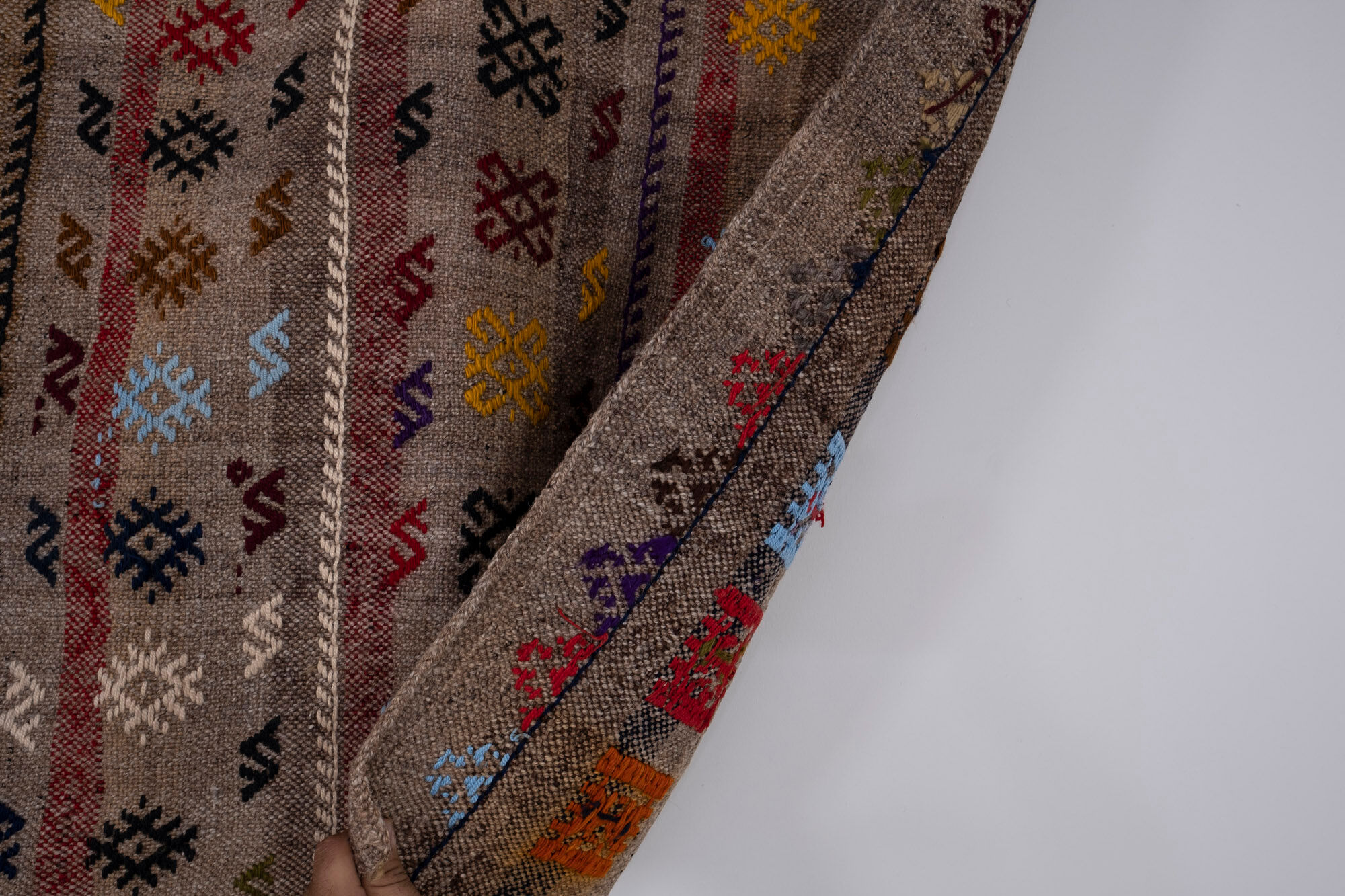 Turkish jajim kilim runner 98 x 282 cm