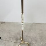 Bronze and white marble floor lamp 1960