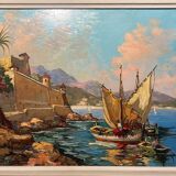 Old painting, Marine, signed, 60s/70s