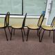 Lot of 4 black bistro chairs