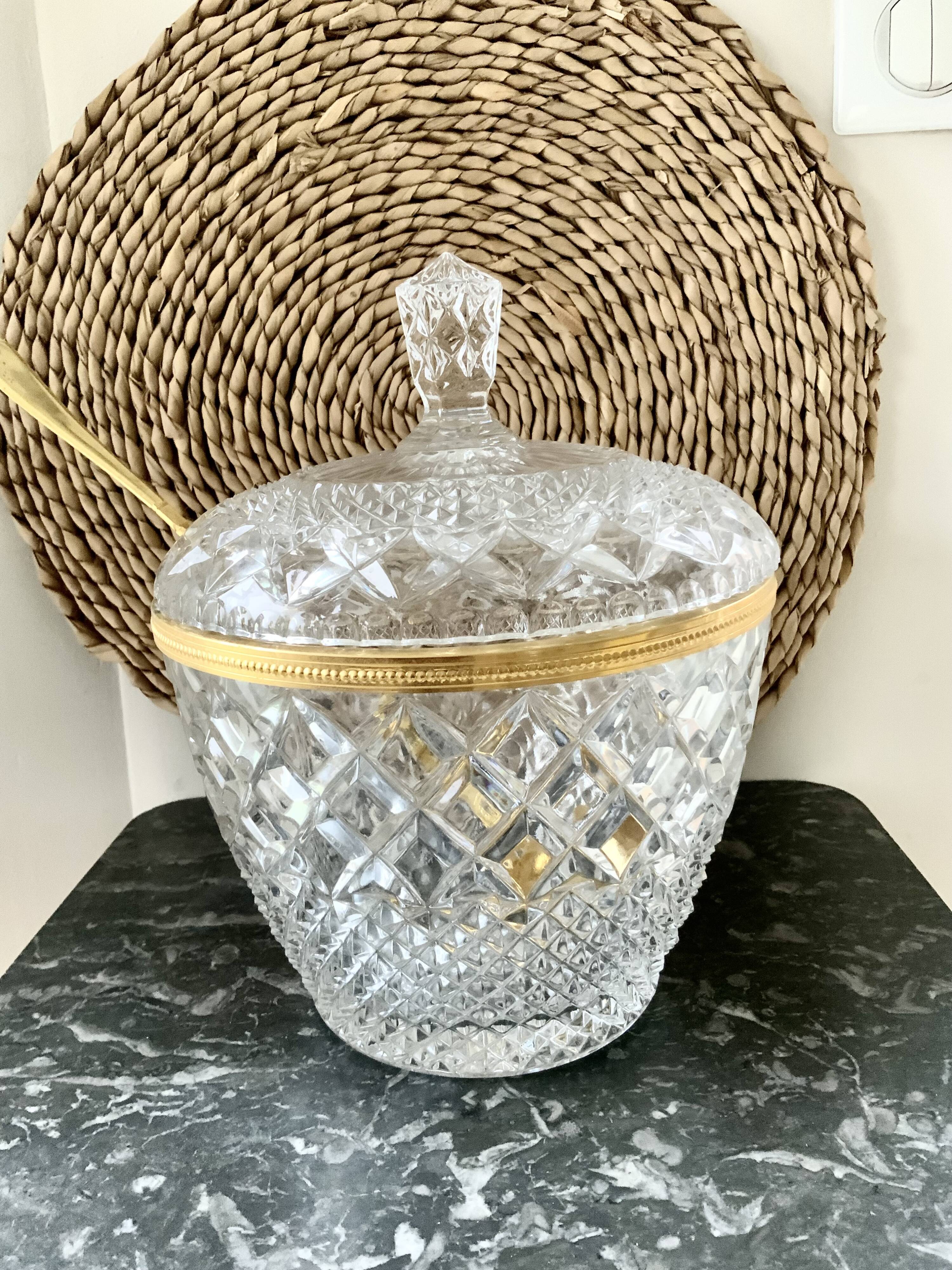 Bohemian crystal punch sangria pot