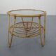 Italian Bamboo & Glass Coffee Table, 1950s