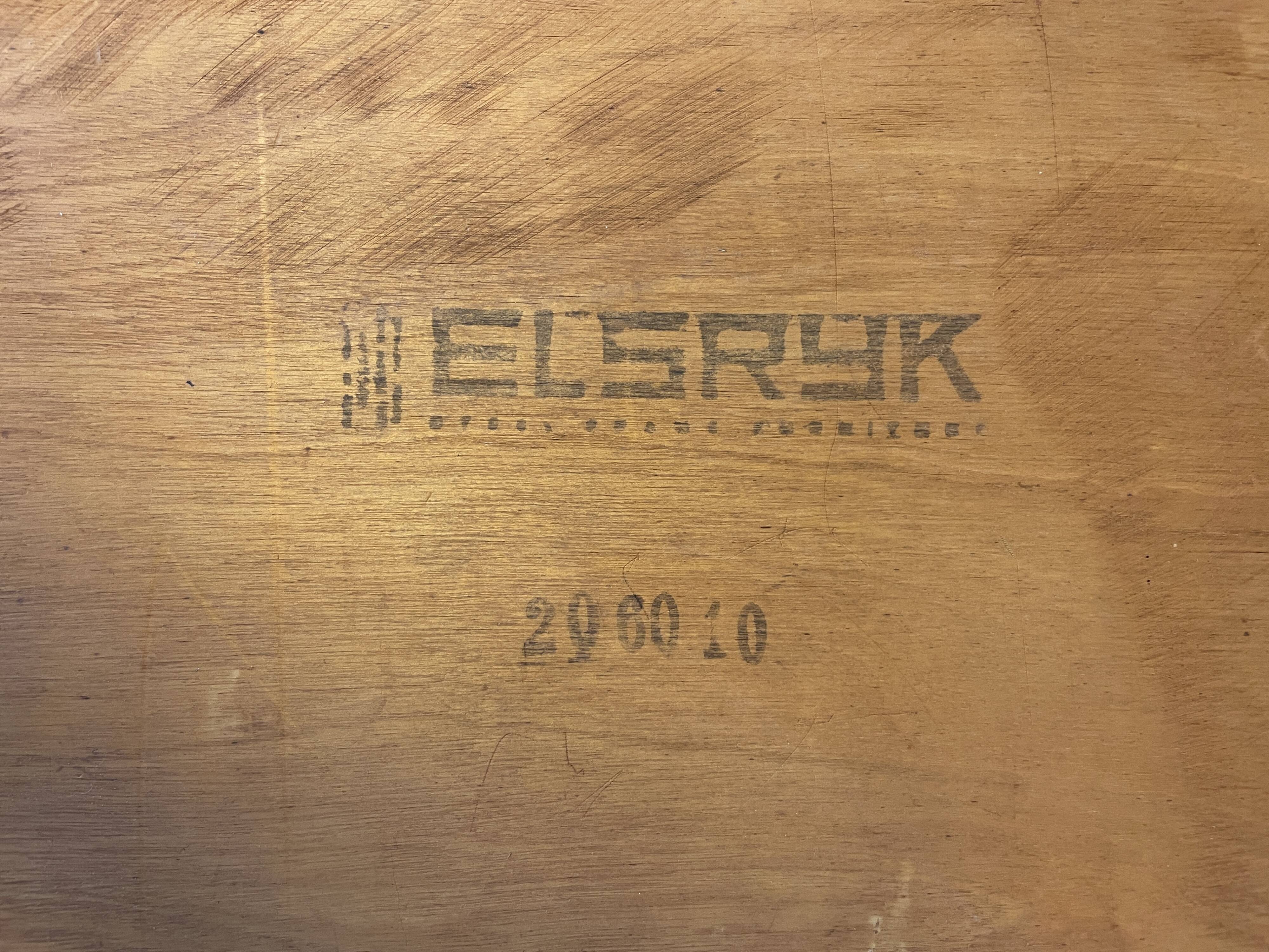 Gray height-adjusted coffee / dining room table, by Rudolf Wolf for Elsrijk
