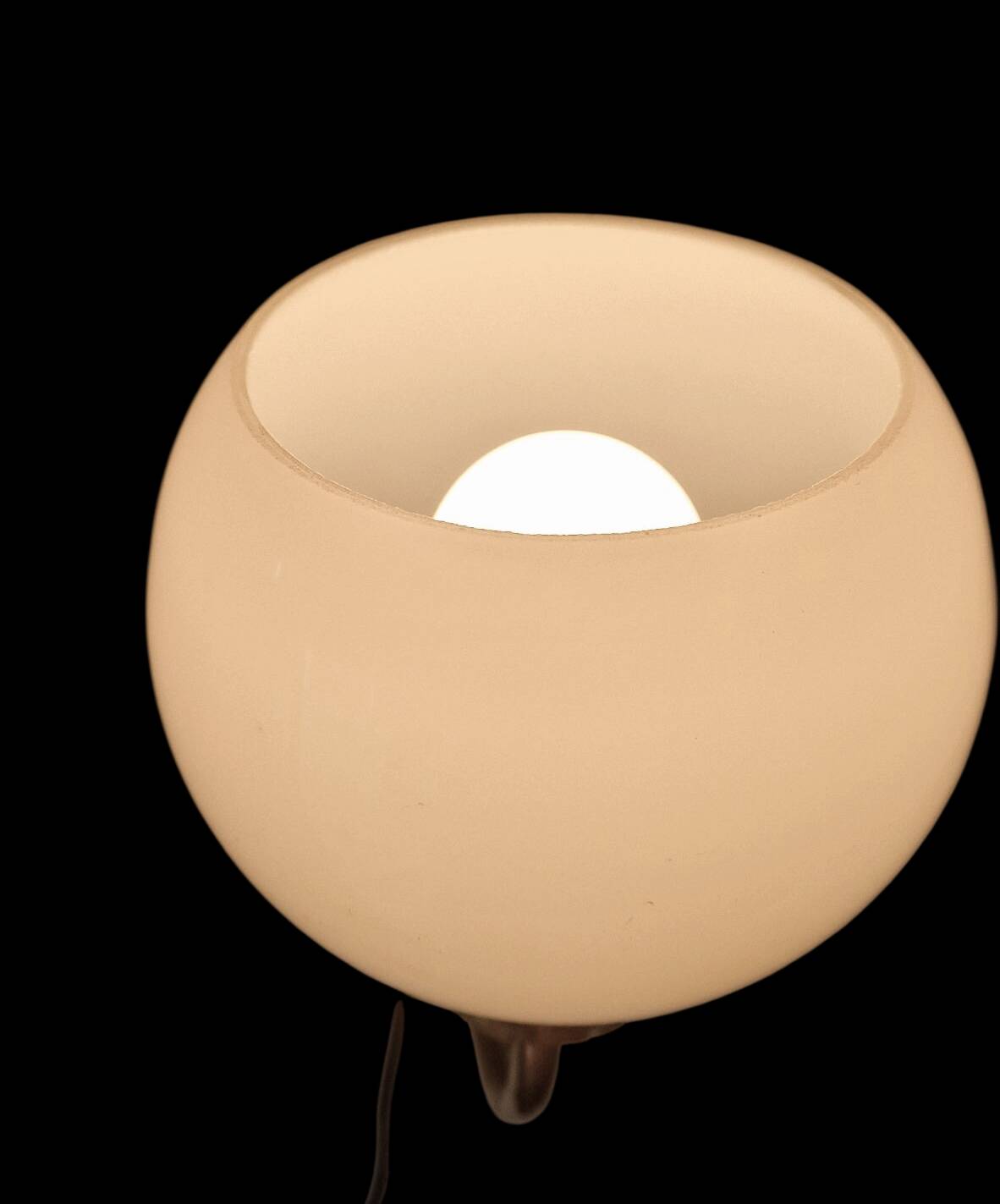 Pair of Napoleon III style brass and opaline wall lights