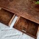 Antique solid wood farmhouse table 2 drawers