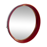 Vintage red lacquered mirror