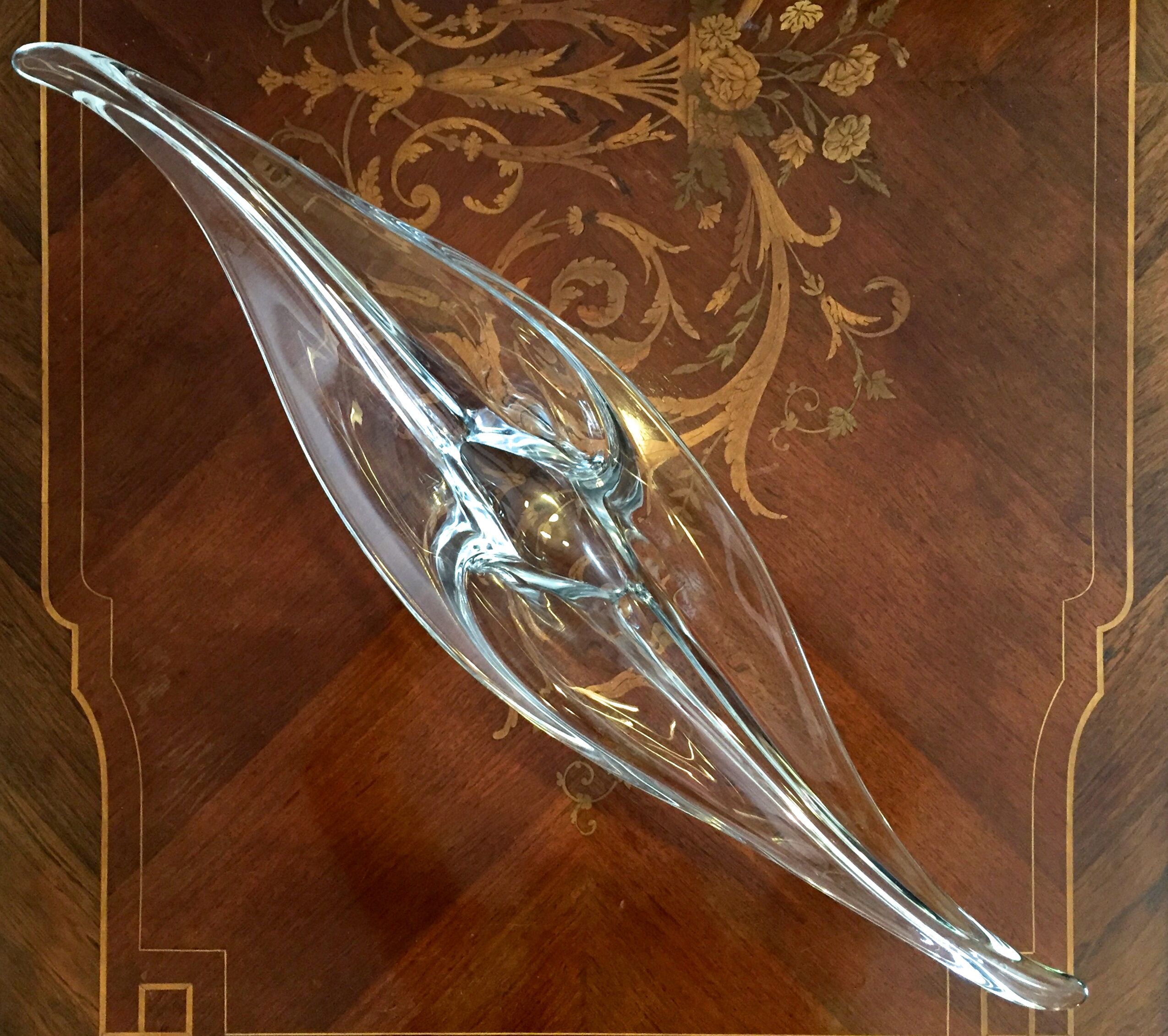 Long crystal fruit cup 1950 for thread or center table