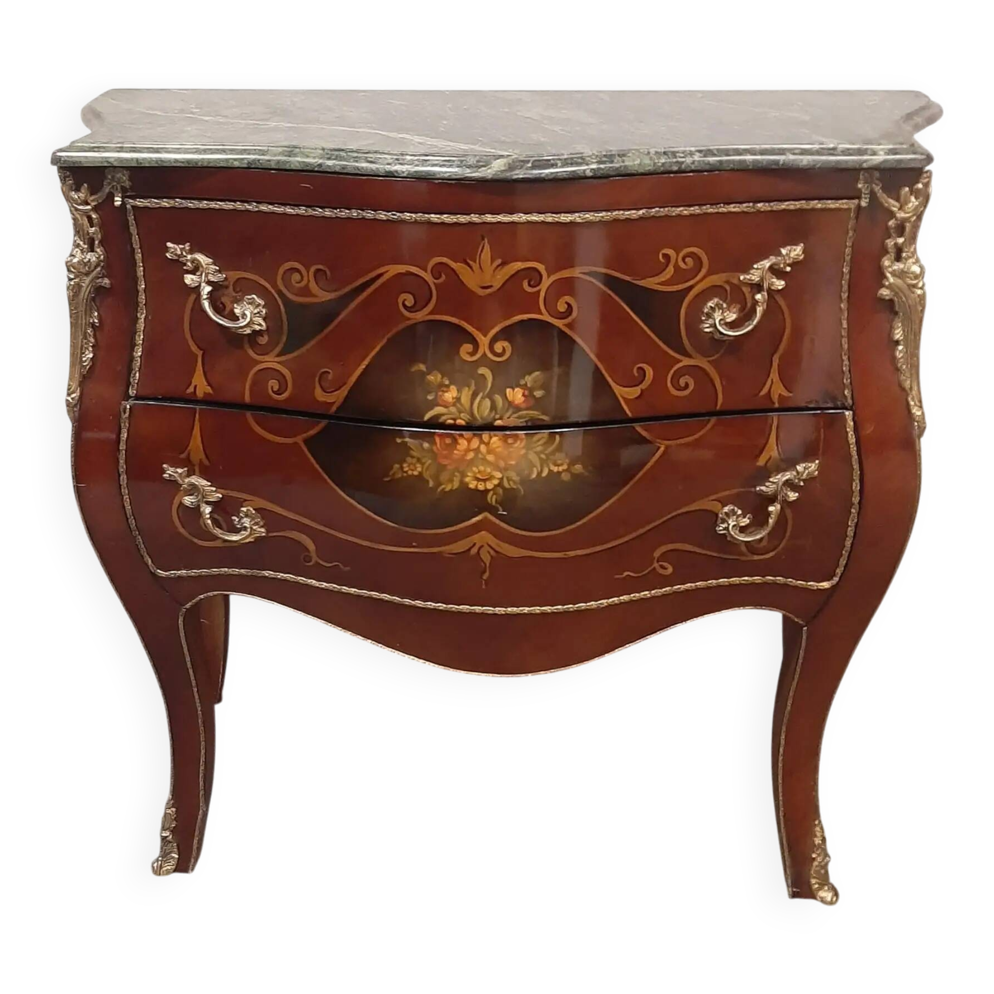 French-style bombé commode in the Louis XV style