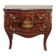 Bombé chest of drawers in the French Louis XV style.