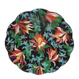 Large Longwy Emaux Dish Model Tropic D35 CM To Hang Or Other Decoration