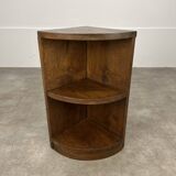 Art Deco corner unit in solid oak, corner cupboard