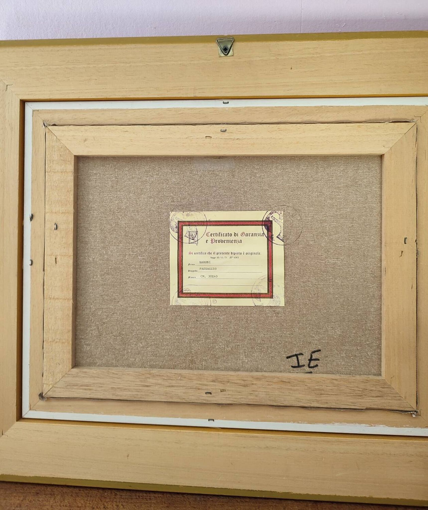 Tableau huile par Baroni