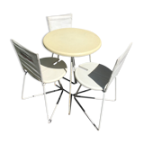 Table d'extérieur et chaises design années 60