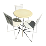 Table d'extérieur et chaises design années 60