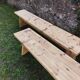 Paire de bancs de ferme bois massif 2 M