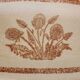 Large Oval Antique Ceramic / Stoneware Dish with Floral and Thistle Decoration