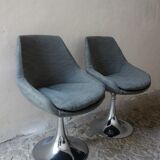 4 Space Age seventies dining tulip chairs