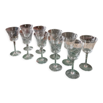 10 verres à pied RGR