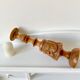 Carved wooden candle holder