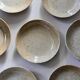 7 speckled stoneware plates