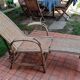Chaise longue rotin vintage