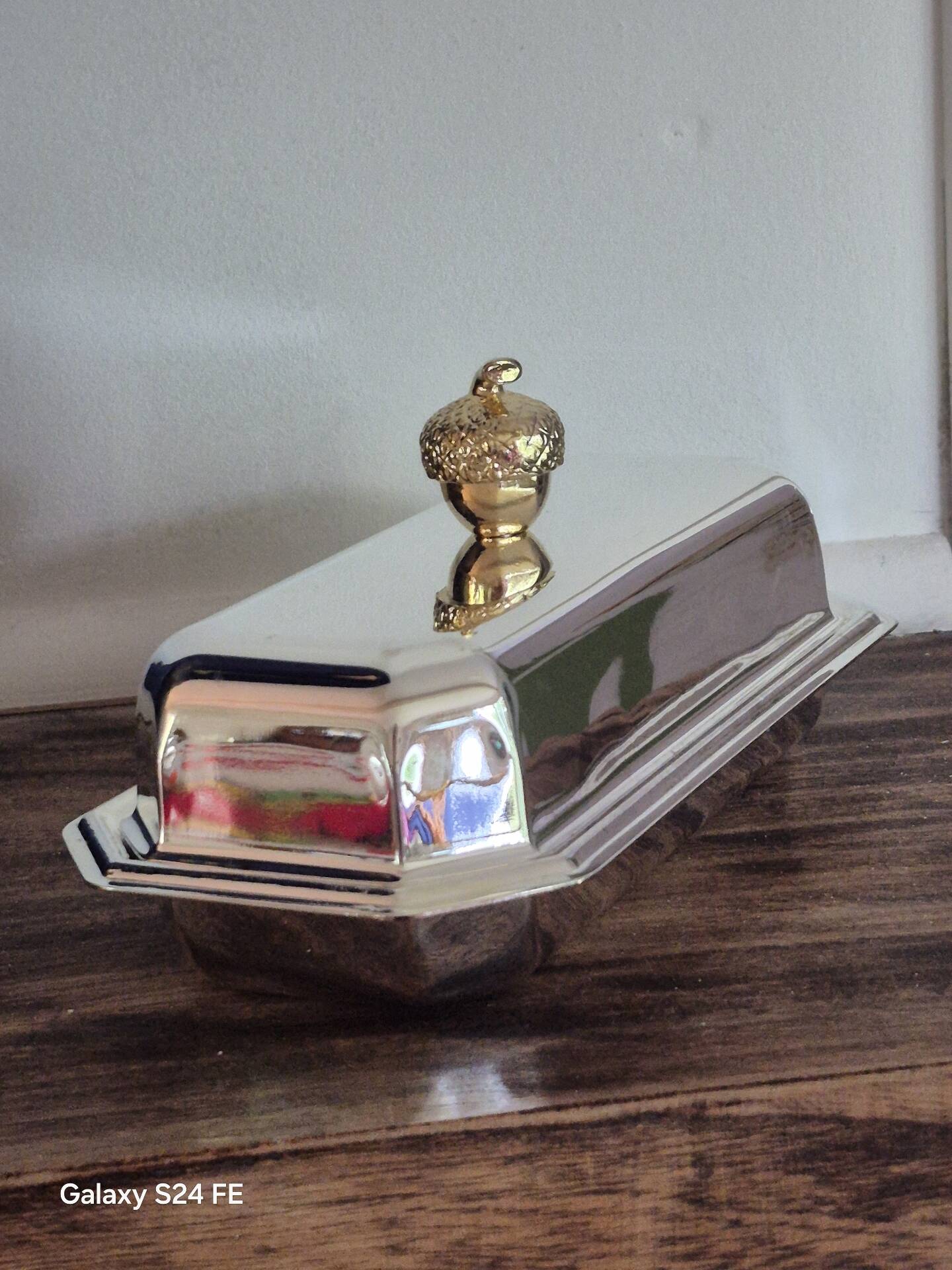 Metal butter dish