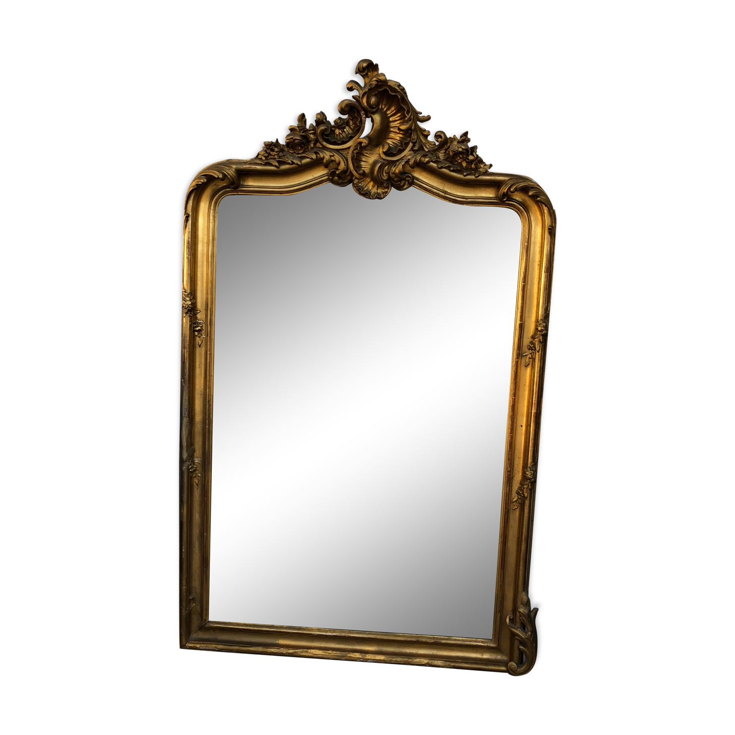 Old mirror in gilded wood 125x79cm