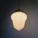Art Deco pendant light in white opaline glass, 1920s-30s