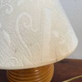Oval solid wood floor lamp from the 80s