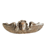 Fronton ancien ange chérubin en bois sculpté XVIIIe-XIXe