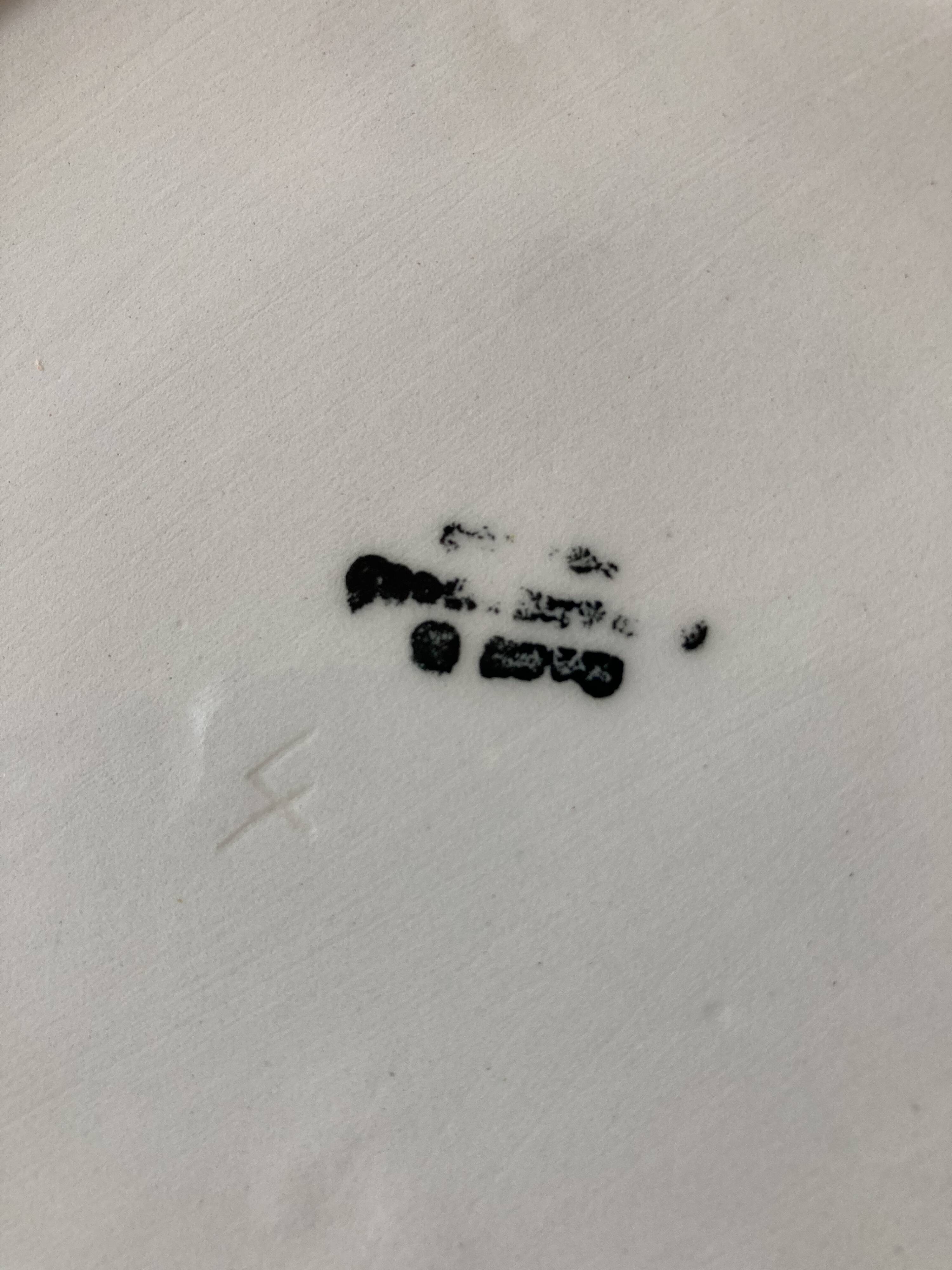 Glazed ceramic lobster fish dish from the 1950s.