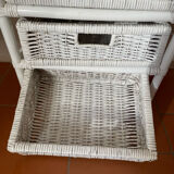 White rattan chest of drawers