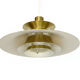 Brass colored aluminium pendant light Typ 1033-P by Benny Frandsen for Frandsen A/S. Denmark 1970s.