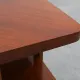 Art Deco Walnut Veneer Side Table with Shelf, Belgium, 1920s