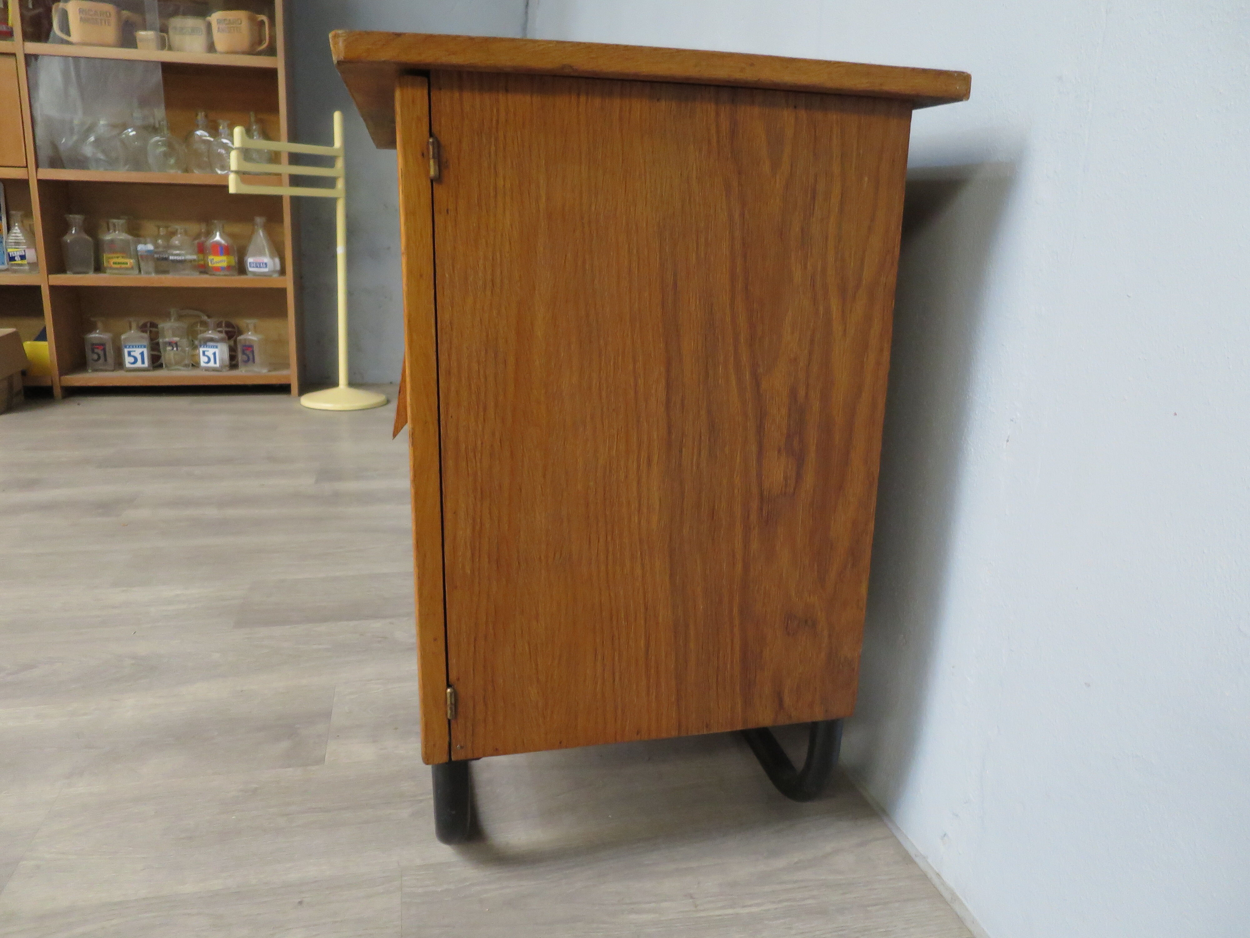 Oak and metal school office