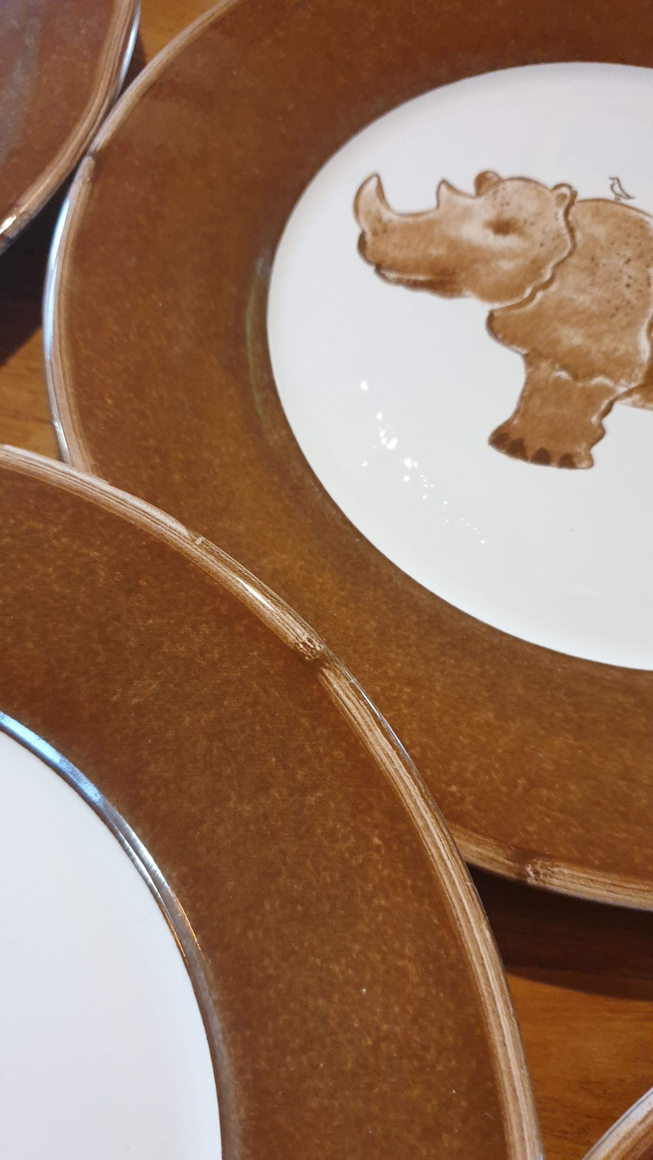 Set 5 assiettes à dessert animaux sauvages d'Afrique