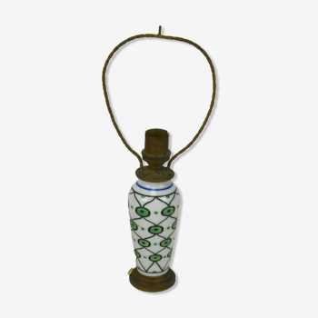 Lampe lyre en porcelaine polychrome