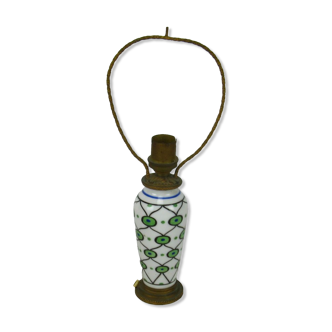 Lyre lamp in polychrome porcelain