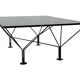 Vintage Coffee Table With Smoked Glass 80's Design