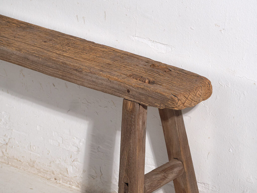 Ancient oriental bench in solid wood (c.1870) #76