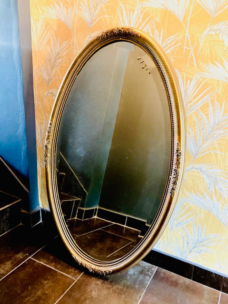 Vintage golden mirror 110x68cm