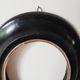 Napoleon III oval frame in blackened wood and brass (without glass) Paray le Monial