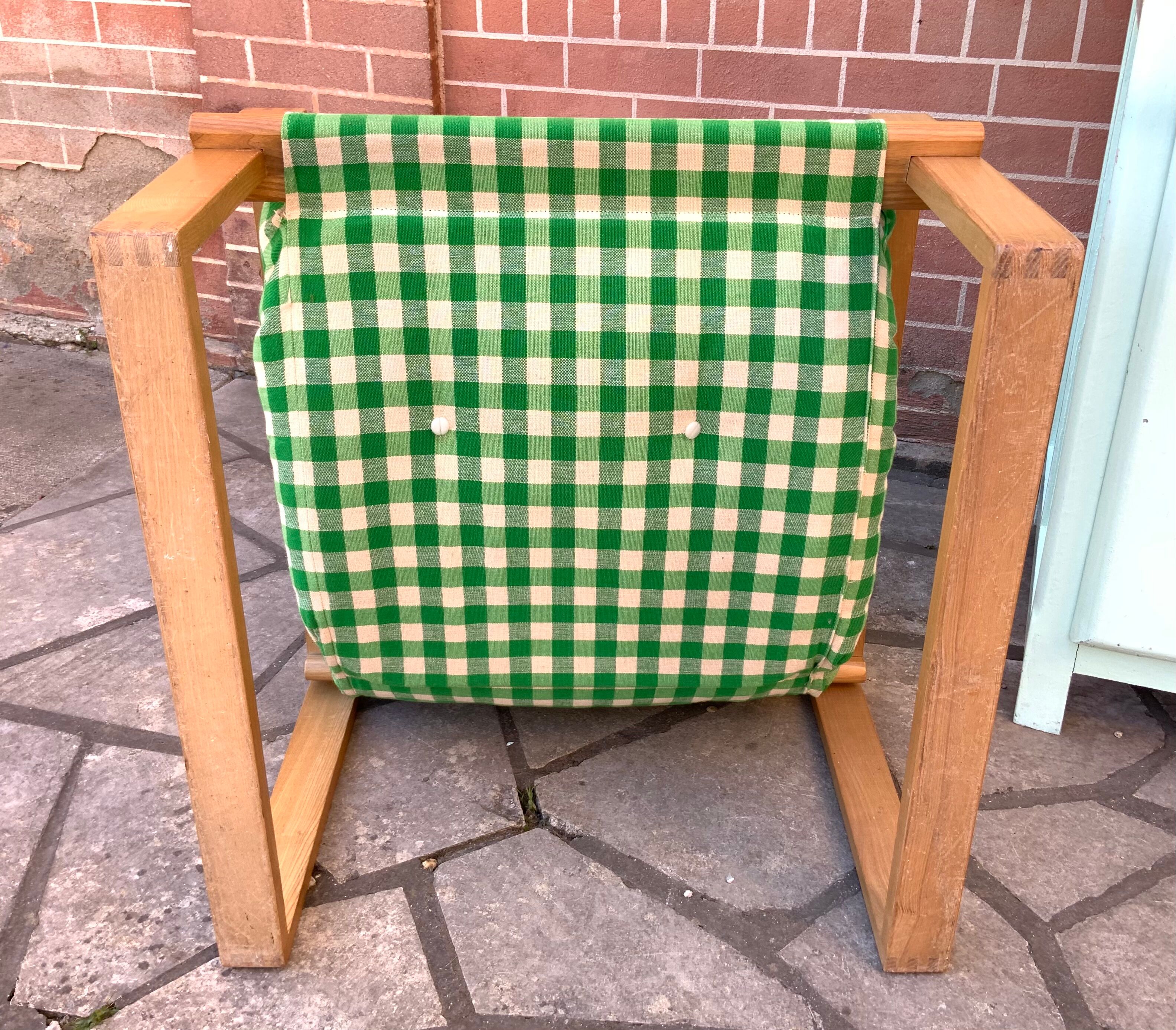 Vintage pine armchair