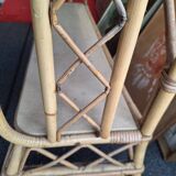 Vintage rattan shelf