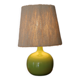 Green wooden lamp base (without lampshade)