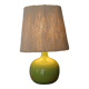 Green wooden lamp base (without lampshade)