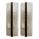 Elegant Brunish Diamanted Rectangular Murano Glass Wall Sconces – Two-Piece