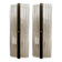 Elegant Brunish Diamanted Rectangular Murano Glass Wall Sconces – Two-Piece